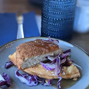 Vegan chicken and waffles 1/4 portion