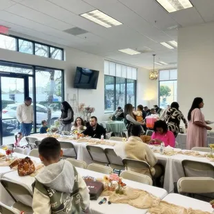 Another angle of the table set up.