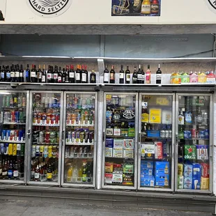 a variety of beverages