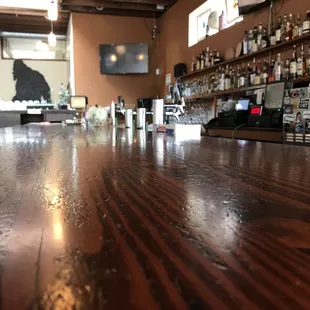 Shot down the bar