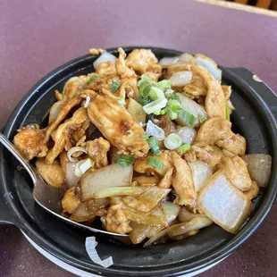 Chicken with Bacon, Mushrooms Claypot