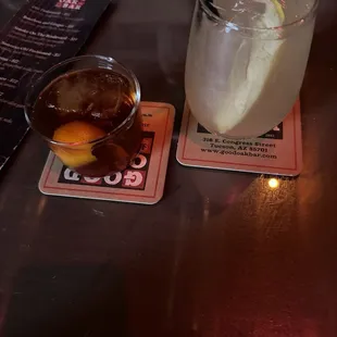 French 75 and Old Fashioned