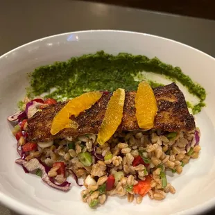 a plate of food on a table