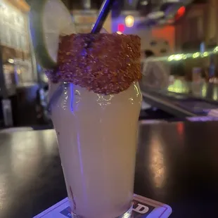 Tepache with Tajin