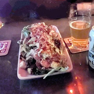 $14 Sazerac w/ house bitters fab 5/5 $7 small Gorgonzola Bacon baby heirlooms 5/5 $6 NA lite beer, like a Miller not bad 3/5 Oct 2024