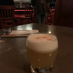 Egg White Whiskey Sour