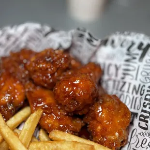 chicken wings and fried chicken