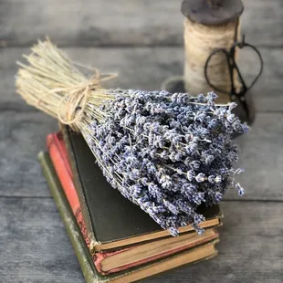 Antique books and twine