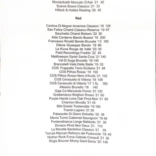 Wines by the Bottle