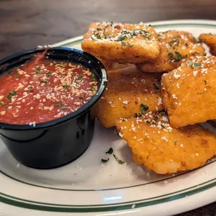 Fried Ravioli was sooo good. It tastes even better with Mike&apos;s hot honey!