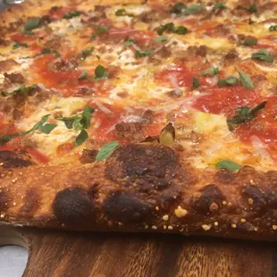 House special Pie- The Good Good with imported artichokes and sausage