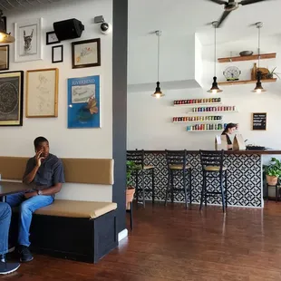 Comfortable and well lit seating