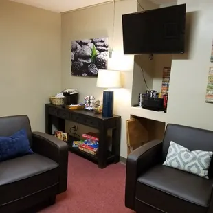 Day Room also has cable television, DVD player and radio to encourage a relaxing and healing home like atmosphere