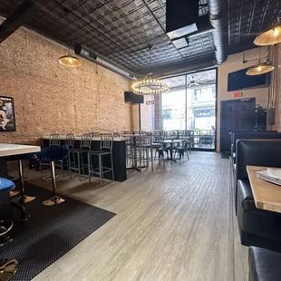 Front of dining area from rear of restaurant