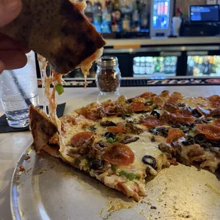 Perfect crust and cheese pull