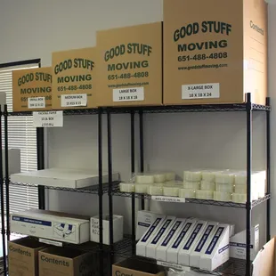 Don't forget to ask about our free boxes.