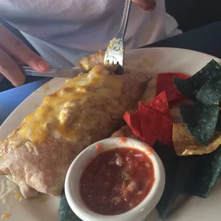 Chicken Chile Verde Breakfast Burrito