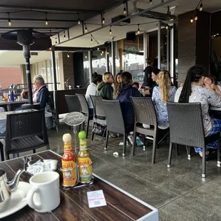 Front Patio, Black Tea, End of Fri Island Breakfast Special