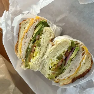 Turkey sandwich on Dutch Crunch