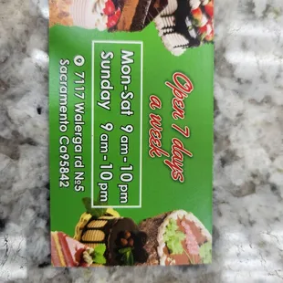 Business address