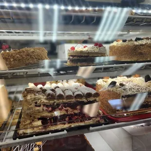 a variety of desserts
