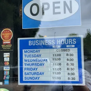 open business hours