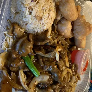 Mongolian beef #1 Combo Dinner