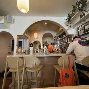 Kitchen and bar area