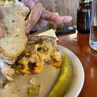 Jalapeño queso chicken sandwich. Huge!