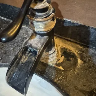 I get that Arizona has hard water but this should be cleaned or replaced. Gross!