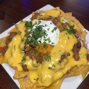 Nachos (not on the menu) Suggested by waitress