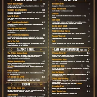 Food menu