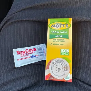 Ketchup with a cause, kid's apple juice and kid's frozen custard