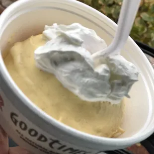 Pumpkin Pie frozen custard in a cup, oh so good!