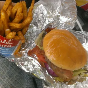 Guacamole bacon burger