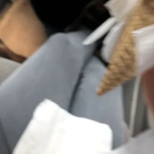 a person in a car