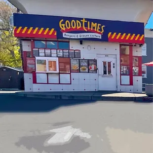 the front of the restaurant