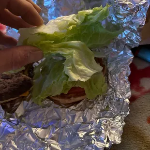 Ordered the #7 combo and for whatever reason they decided to put a whole head of lettuce on the fuckin thing and no sauce.