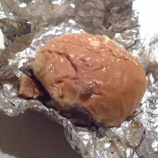Its glistening with its sick grease coating.  I WILL NOT EAT THIS GARBAGE.
