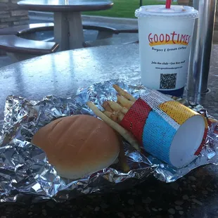 Mushroom Swiss Burger Combo.