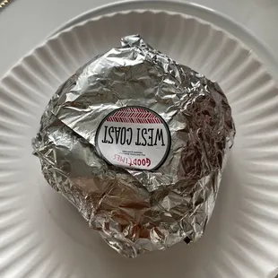 Wrapped west coast burger
