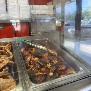 Baked chicken and fish fry