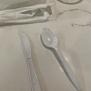 This is what they gave me. They ran out of silver ware! The worst place ever! I dare u to visit