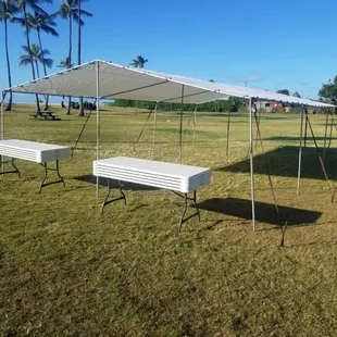 20x30 white canopy, and tables