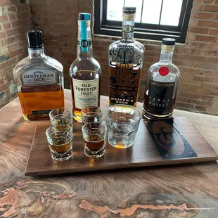 Good Times Whiskey Flights served on Whiskey &amp; Flight Nights.