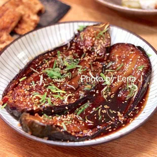 Taiwanese Soy-glazed Eggplants ($22) - garlic, soy paste glaze. Really flavorful. Needs to be eaten with noodles or rice.