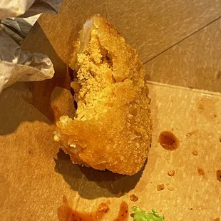 "Onion ring" or raw flour battered and fried