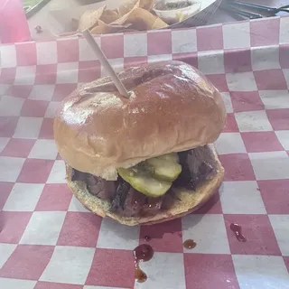 Prime Burnt Ends Sandwich