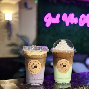 Ube &amp; Pandan Latte.