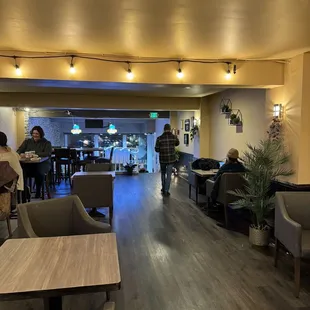 people sitting at tables